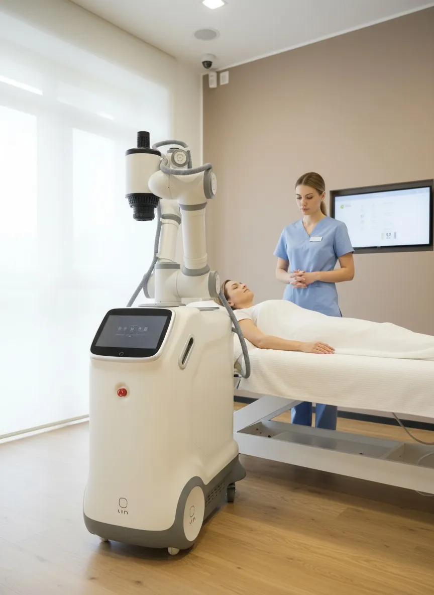 Robot Fizjoterapeutyczny M2 – ekran i nowoczesna konstrukcja